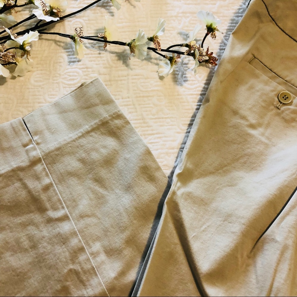 Talbots Signature Style Crop Pant In Stone Nwot - image 3